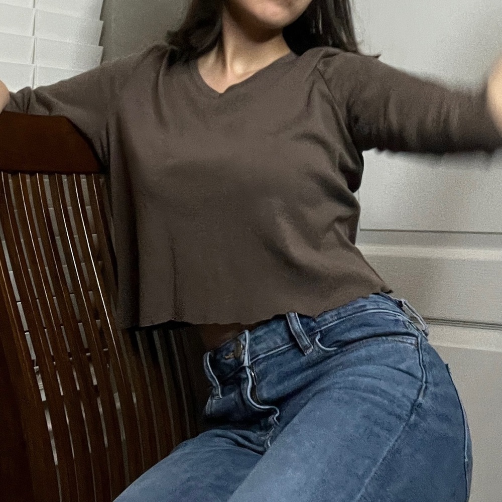 Brown St. John’s Bay long sleeve cropped